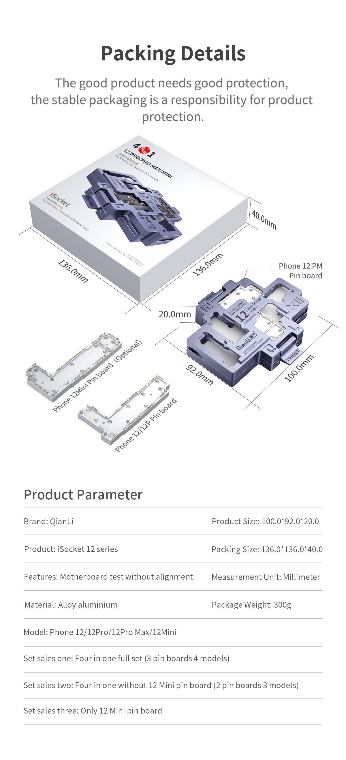 Qianli iSocket  4in1   12 / 12mini / 12pro / 12promax Tester