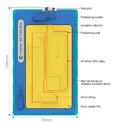 Sunshine T12A-N15 iPhone 15 Serisi Bord Isıtıcı