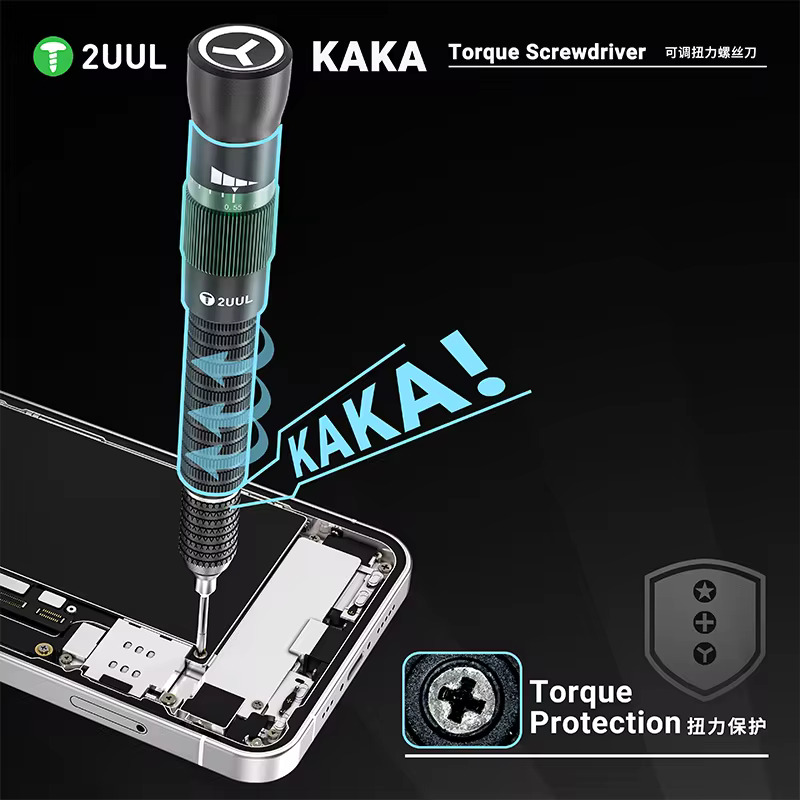 2UUL KaKa Torklu Tornavida Seti (Pentalobe 0.8mm - Philips 1.2mm ve 1.5mm - Tri-point 0.6mm)