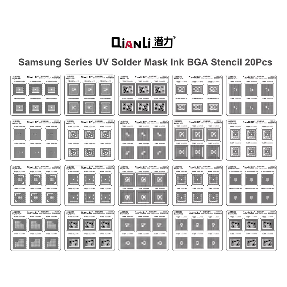 Qianli Solder Mask Pad Lehim Şablonu (Samsung)