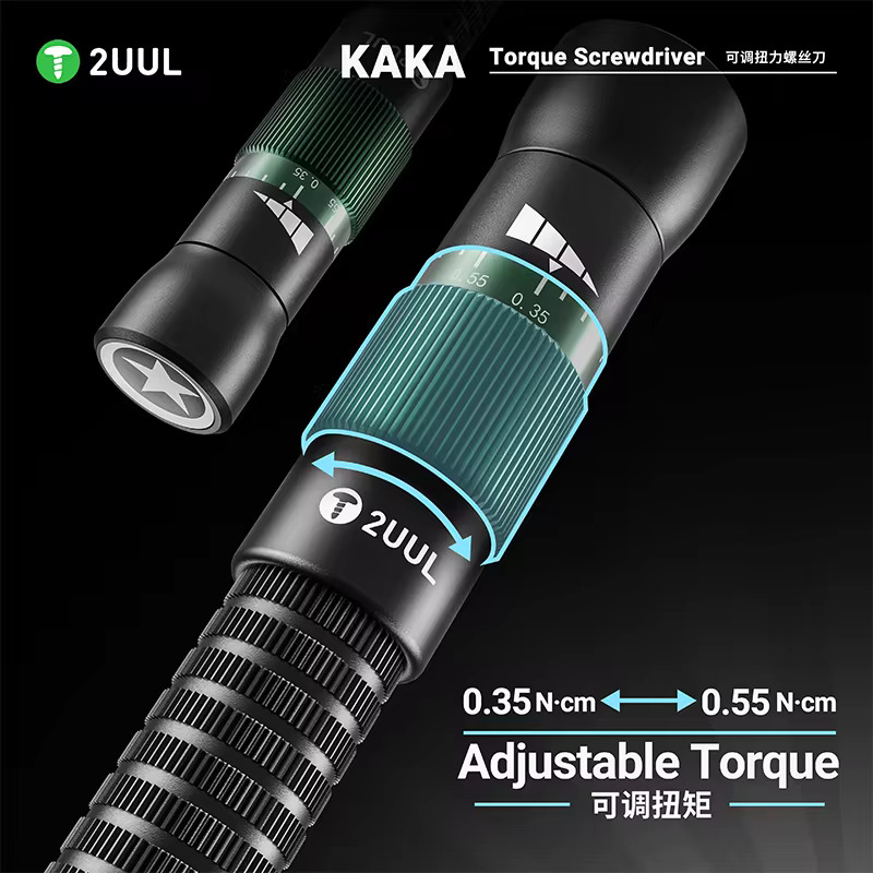 2UUL KaKa Torklu Tornavida Seti (Pentalobe 0.8mm - Philips 1.2mm ve 1.5mm - Tri-point 0.6mm)
