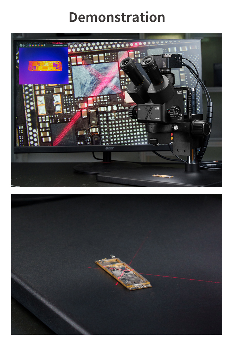 Qianli Gorilla 6558x Mikroskop (Paket içeriğindeki mekanizma led ışık,lens ve UV ışığı kapsamaktadır. Termal kamera kullanımı için ekstra aparat satın alınmalıdır.)