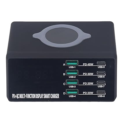 WLX X9D 8 Portlu USB Charger (Type-c Port) (115W)