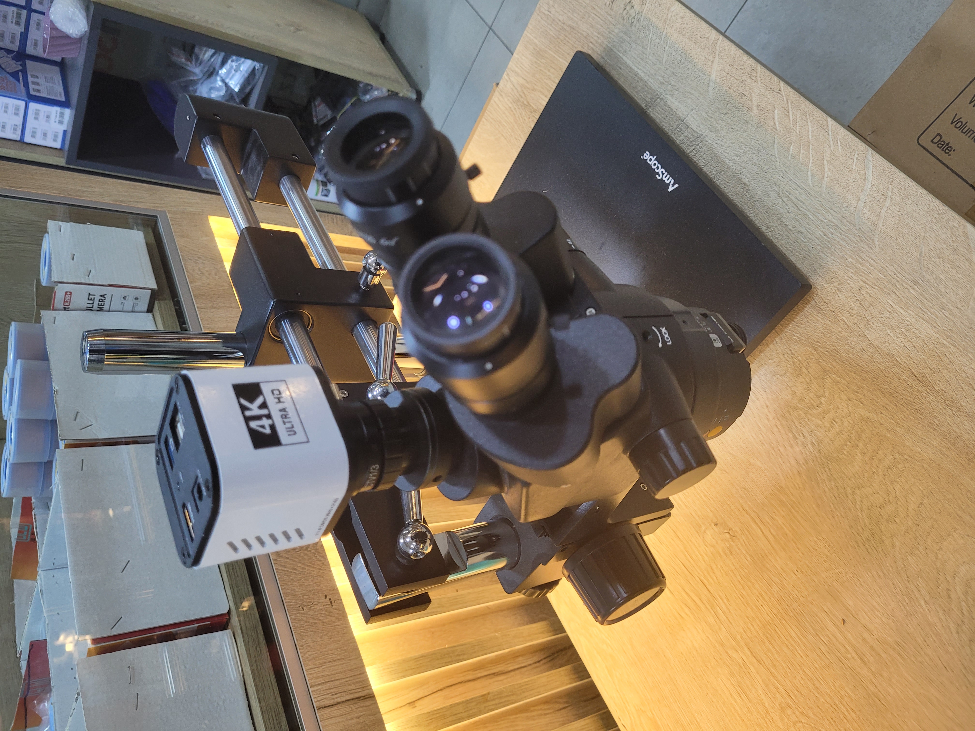 Amscope  4NTP Termal ve 4K Kameralı Mikroskop