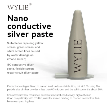 Wylie Nano İletken Pasta (iPhone ekranlarında su hasarından kaynaklanan sarı ekran, yeşil ekran, beyaz ekran çizgilerini onarmak için uygundur.)