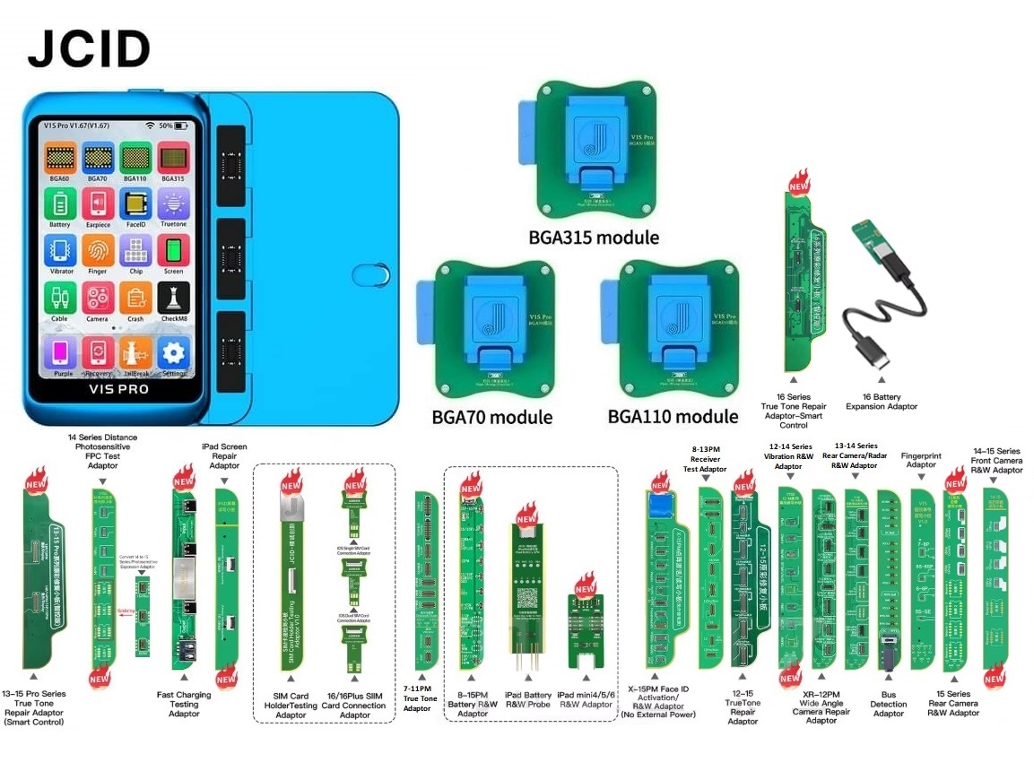 V1S Pro MEGA SET (BGA70-BGA110-BGA315 ve 20 in 1 Bord Seti)