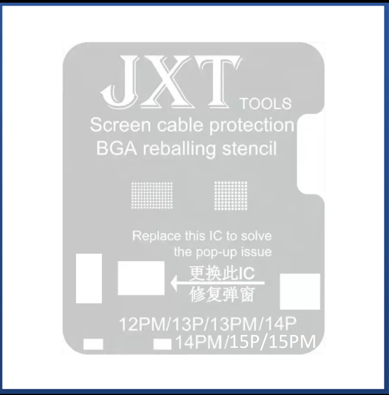 JXT iPhone 12PM-15PM Ekran Entegre ve Kazıma Kalıbı