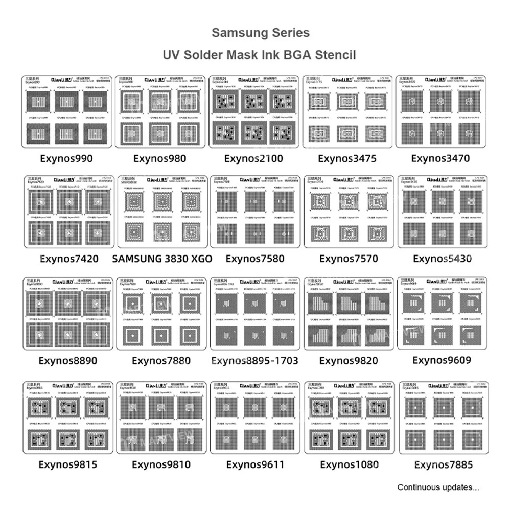 Qianli Solder Mask Pad Lehim Şablonu (Samsung)