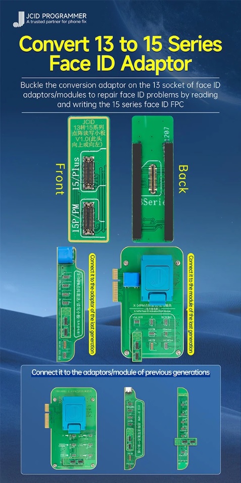 JC iPhone 15-15Plus-15Pro-15Promax Face id Convert Adaptör