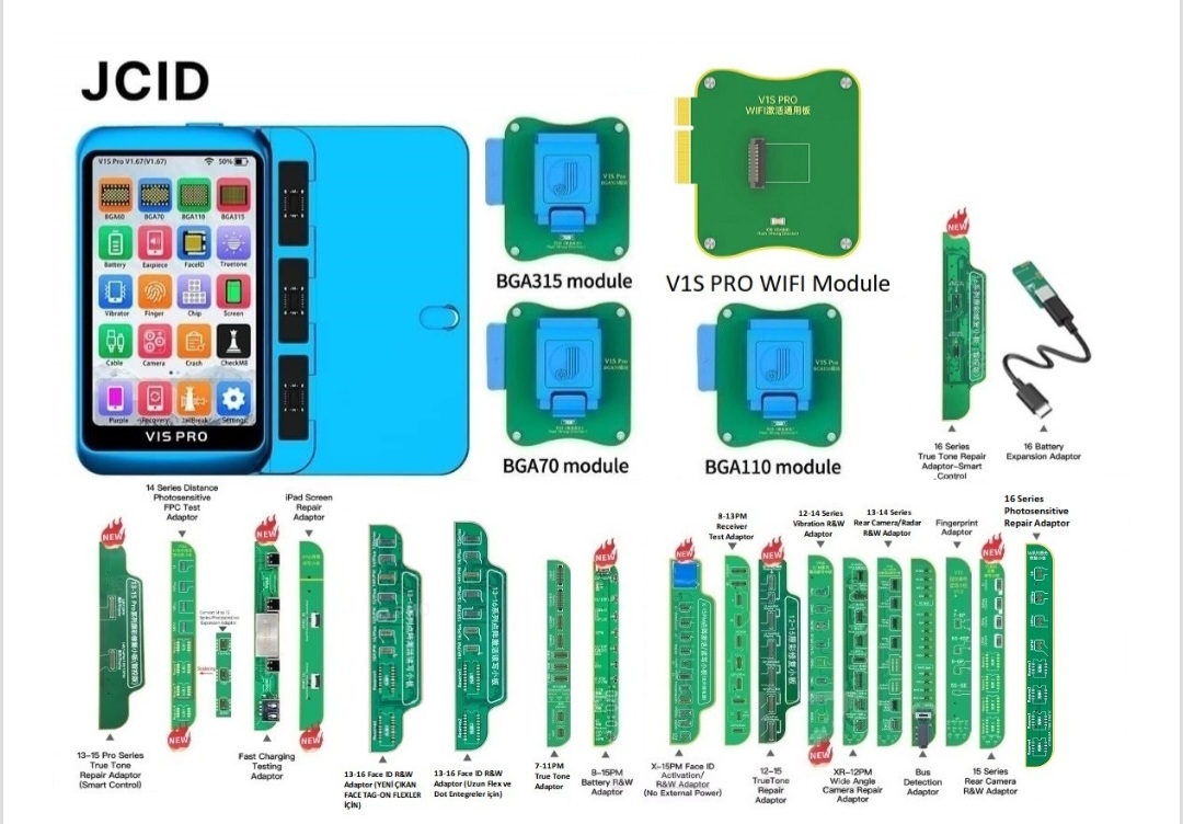 V1S Pro MEGA SET (BGA70-BGA110-BGA315 ve 20 in 1 Bord Seti)