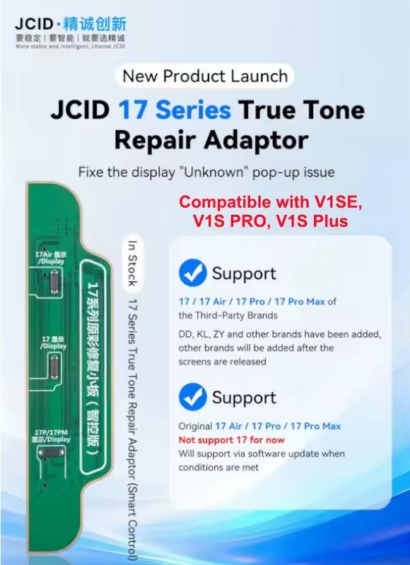 JC V1SE iPhone 17/17Air/17Pro/17Promax Serisi True Tone Repair Bordu