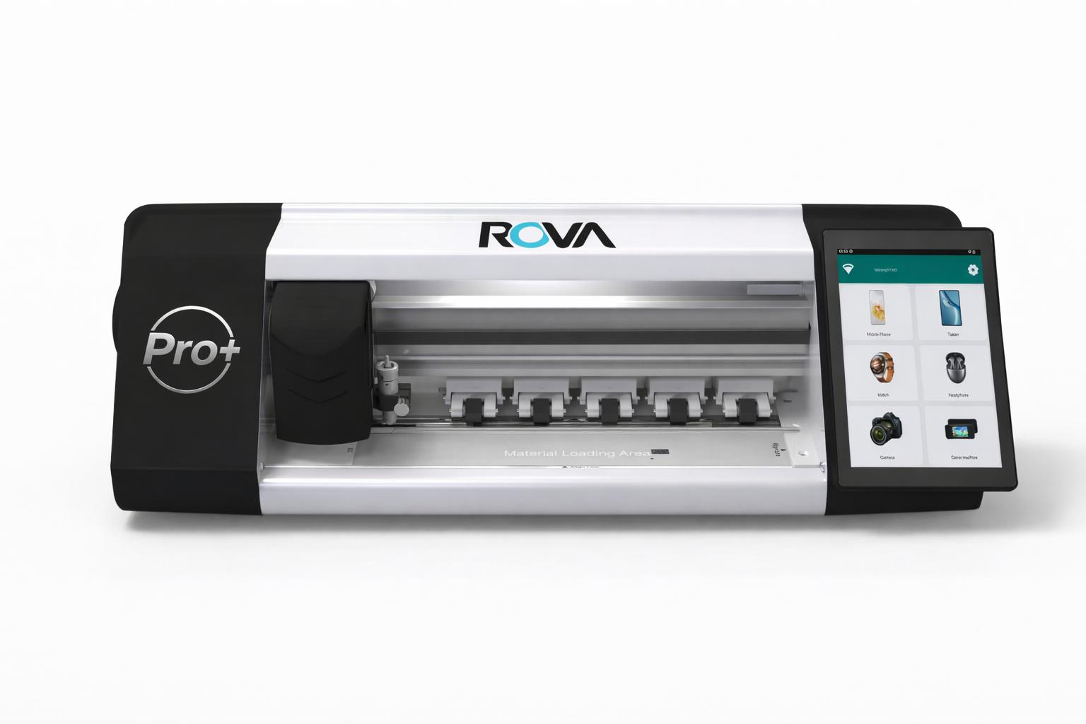 Rova Pro 16 inç Pro Plus (8 inç Büyük Ekranlı) Nano Kesme Makinesi - Kredisiz - Siyah 50 Adet Desenli Arka Kaplama Hediyeli