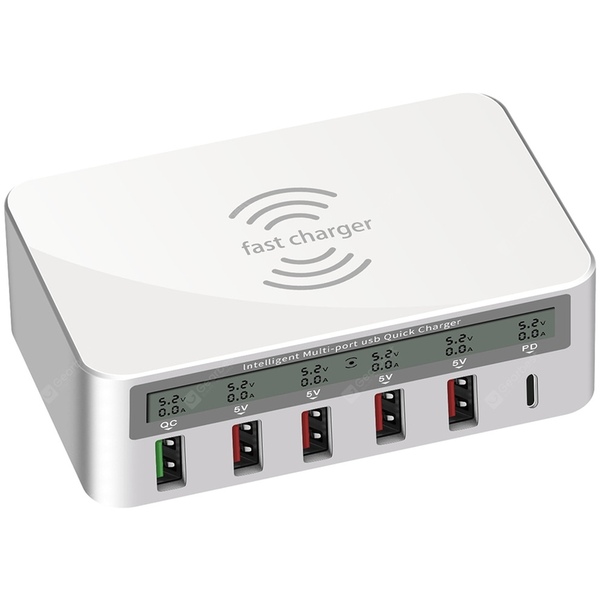 USB Fast Charger Qualcomm 3.0 (Kablosuz Şarj) (6 Çıkışlı) WLX-818F