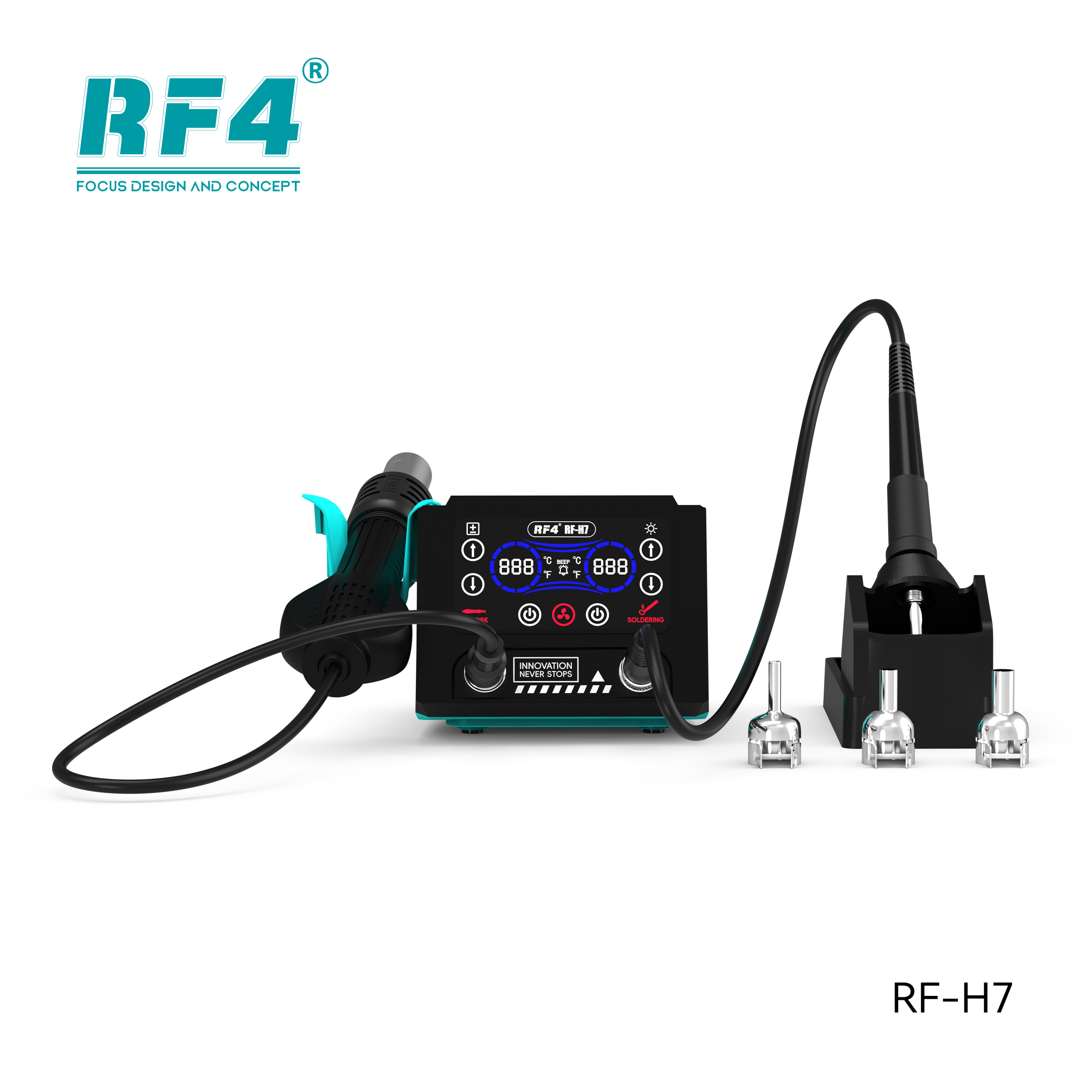 RF-4 RF-H7 Sıcak Hava ve Havya İstasyonu