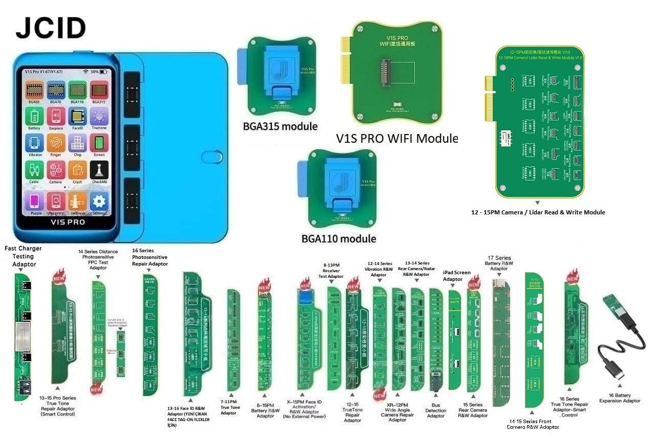 V1S Pro ULTRA SET (BGA110/BGA315/WIFI Modül ve 24 in 1 Bord Seti)