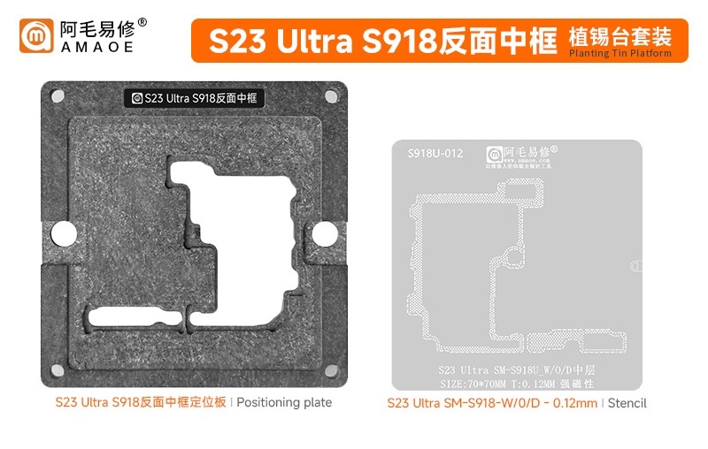 Samsung S23 Ultra S918U Ekran Birleştirme Kalıbı