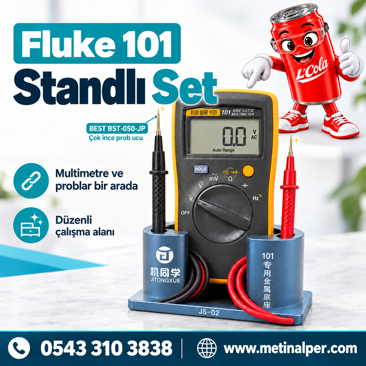 Fluke 101 ve Best Prob Stand Set | Cep Telefonu Ölçüm Cihazı