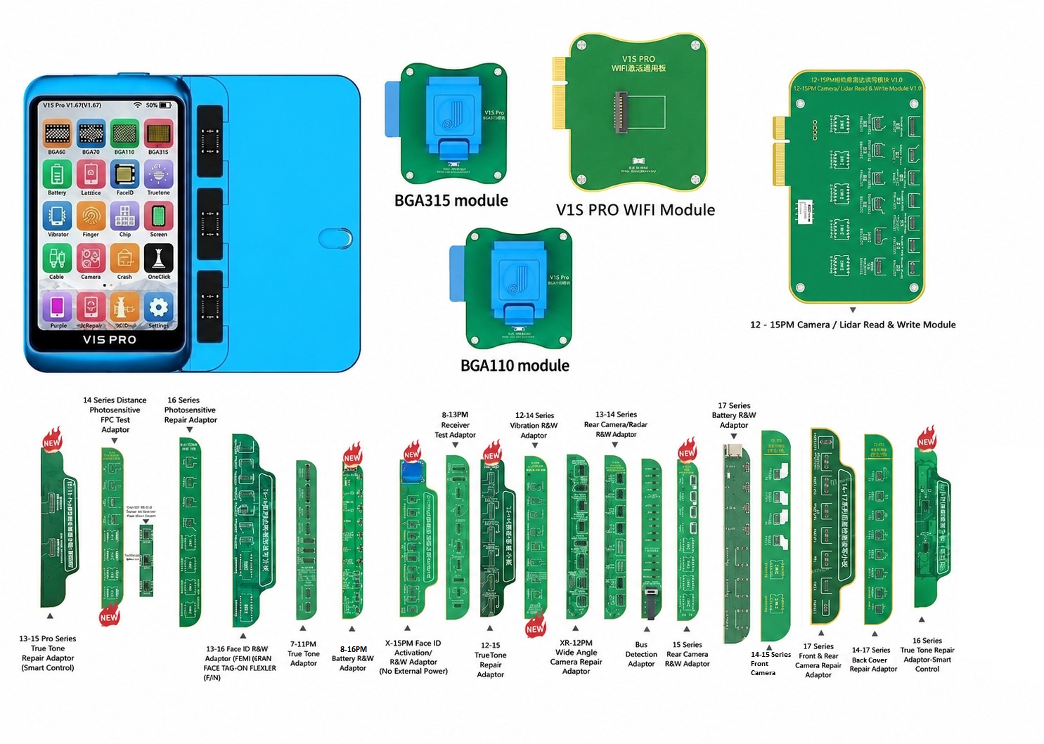 V1S Pro FULL SET: BGA110/315, WiFi & 29in1 iPhone Onarım Kiti
