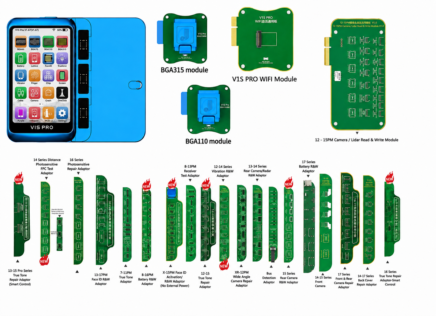 V1S Pro FULL SET: BGA110/315, WiFi & 29in1 iPhone Onarım Kiti